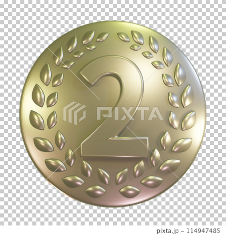 3Dの2位のシルバーメダル 114947485