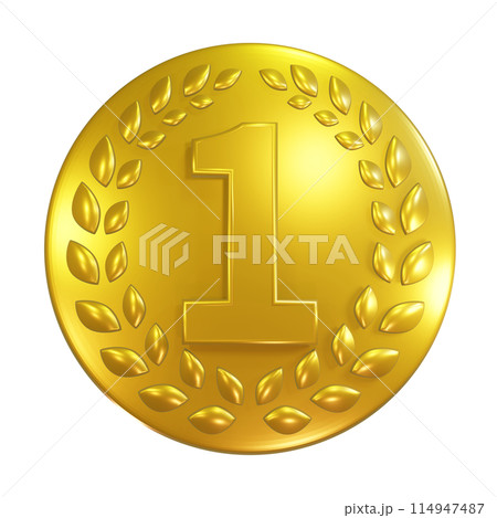 3Dの1位のゴールドメダル 3Dの1位のゴールドメダル 114947487
