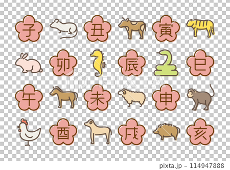 十二生肖圖標集景觀 114947888