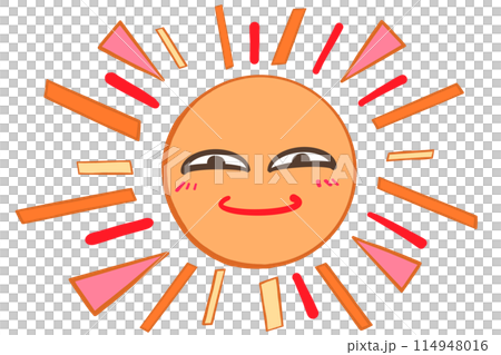 ニヤニヤする太陽 114948016
