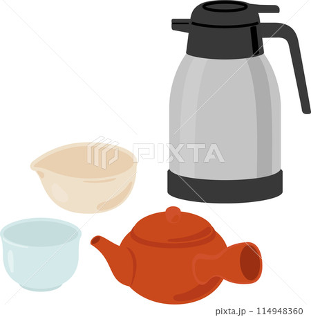 急須 湯呑み 湯冷まし セット 備前焼 小西陶古 茶具 陶器 湯呑み6個