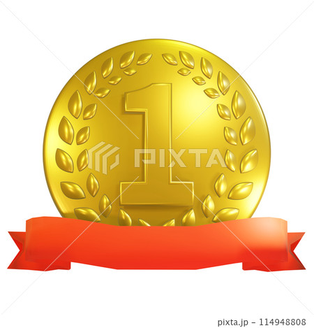 3Dの1位のゴールドメダル 3Dの1位のゴールドメダル 114948808