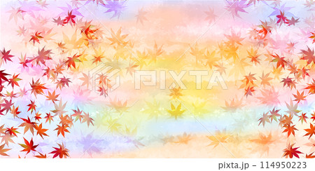 紅葉　葉　秋　背景	 114950223