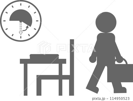早退をイメージしたアイコン素材 114950523