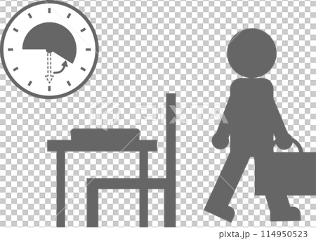 早退をイメージしたアイコン素材 114950523