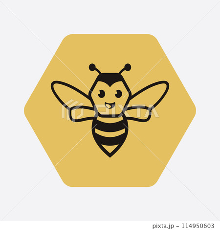bee logo illustrations design icon 114950603