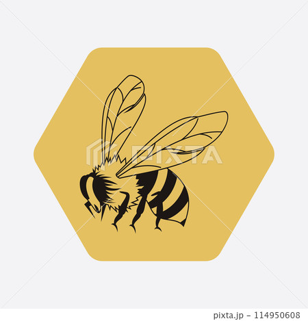 bee logo illustrations design icon bee logo illustrations design icon 114950608