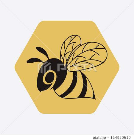 bee logo illustrations design icon 114950610