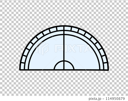 シンプルな分度器のイラスト素材 114950879