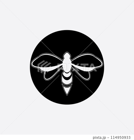 bee logo illustrations design icon 114950933
