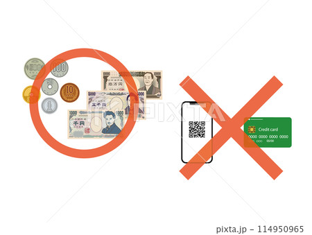 CASH ONLY 現金のお支払い テキストスペース CASH ONLY 現金のお支払い テキストスペース 114950965