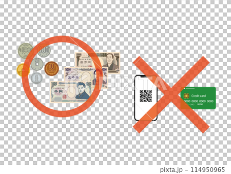 CASH ONLY 現金のお支払い テキストスペース CASH ONLY 現金のお支払い テキストスペース 114950965