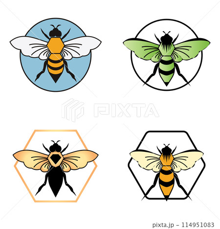 bee logo illustrations design icon bee logo illustrations design icon 114951083