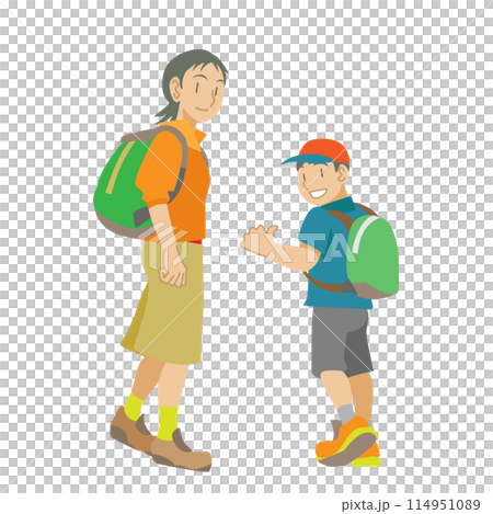 父母和孩子去遠足的插圖 父母和孩子去遠足的插圖 114951089