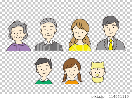 Family faces, three generations Family faces, three generations 114951119