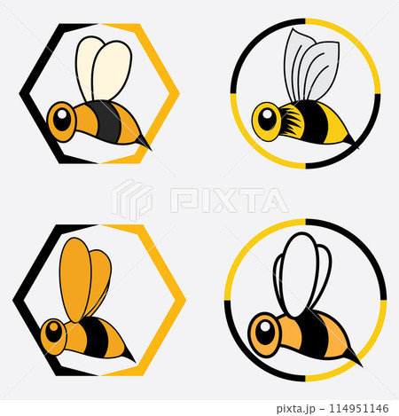 bee logo illustrations design icon bee logo illustrations design icon 114951146