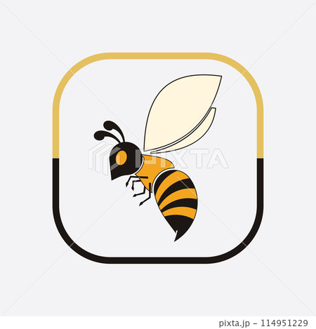 bee logo illustrations design icon bee logo illustrations design icon 114951229