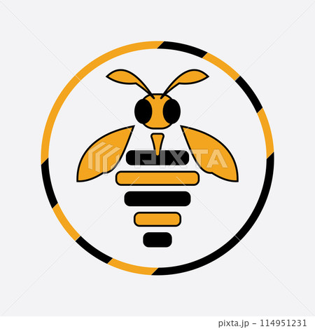 bee logo illustrations design icon 114951231