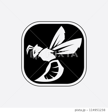 bee logo illustrations design icon 114951238