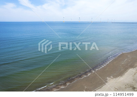洋上風力発電（空撮） 114951499