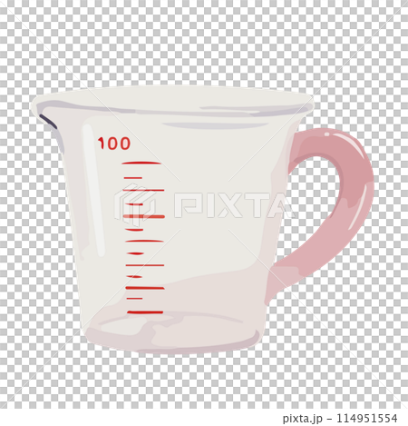 水彩で描いた計量カップのイラスト 114951554
