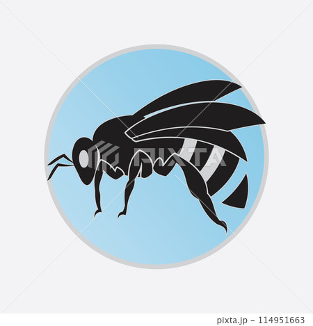 bee logo illustrations design icon 114951663
