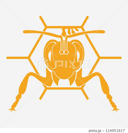 bee logo illustrations design icon 114951817