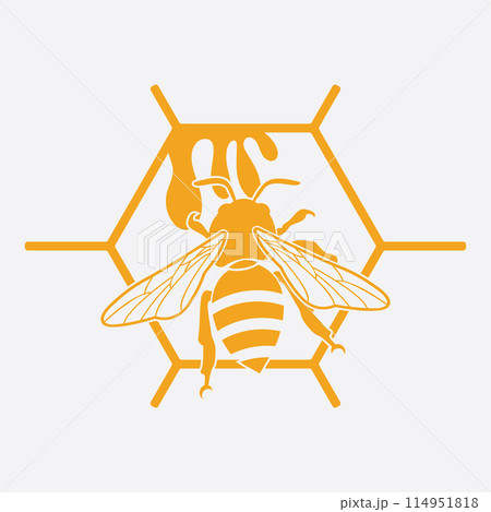 bee logo illustrations design icon 114951818