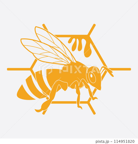 bee logo illustrations design icon 114951820