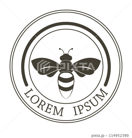 bee logo illustrations design icon 114952390