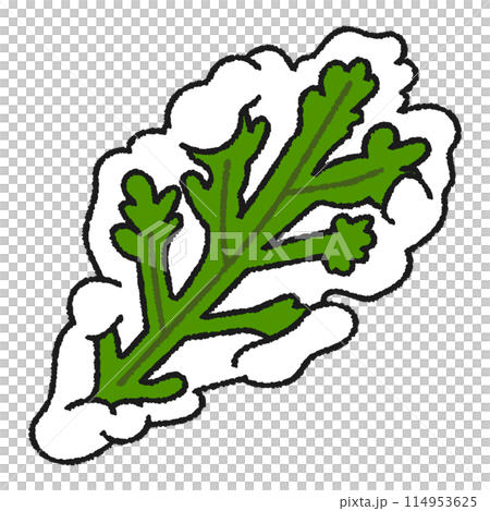 春菊天婦羅的手繪風格圖示插圖 114953625