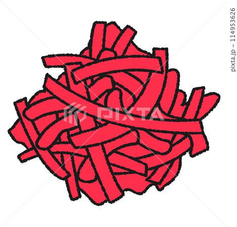 紅生姜天の手描き風のアイコンイラスト 114953626