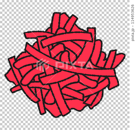 紅生姜天の手描き風のアイコンイラスト 114953626