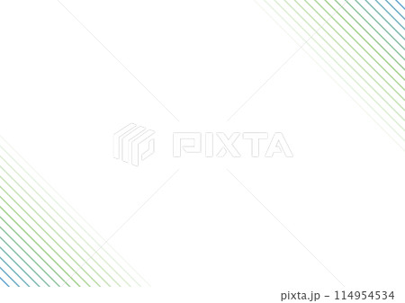 青〜緑のグラデーションストライプが爽やかな背景イラスト 114954534