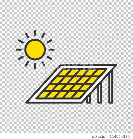 ソーラーパネルを使った太陽光発電システム 114954880