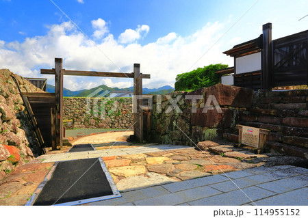 【兵庫県】晴天の丹波篠山城の鉄門跡 114955152