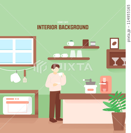 Interior Space Illustration Background Interior Space Illustration Background 114955165
