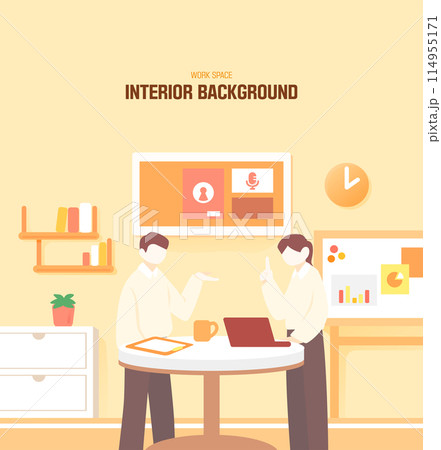 Interior Space Illustration Background Interior Space Illustration Background 114955171
