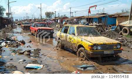 沼にハマる自動車 114955438