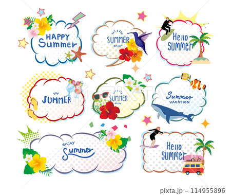 南国　バカンス　旅行　フレーム枠	 114955896