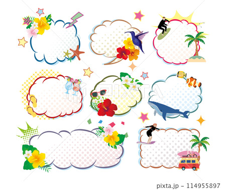 南国　バカンス　旅行　フレーム枠	 114955897