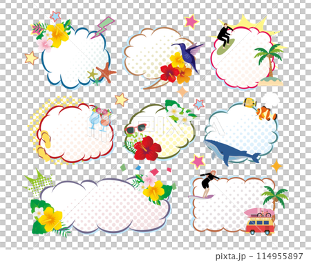 南国　バカンス　旅行　フレーム枠	 114955897