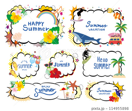 南国　バカンス　旅行　フレーム枠	 114955898