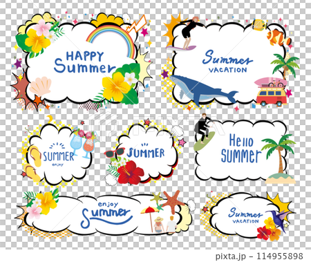 Tropical vacation travel frame Tropical vacation travel frame 114955898