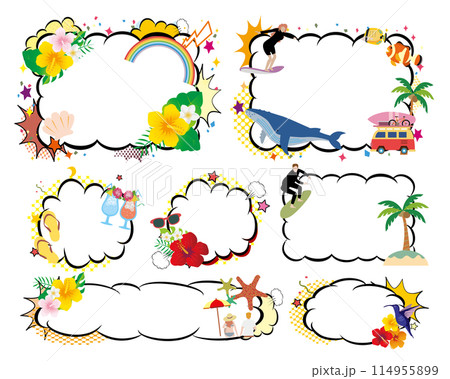 南国　バカンス　旅行　フレーム枠	 114955899