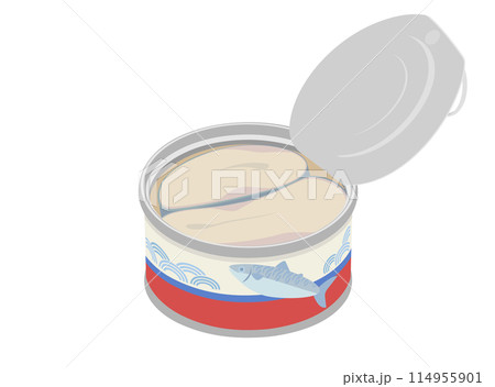 サバの水煮缶のイラスト 114955901