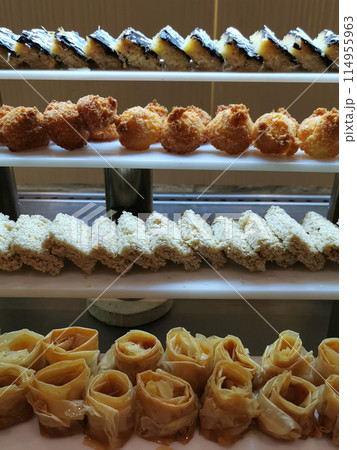 Egypt desserts as nice food background Egypt desserts as nice food background 114955963