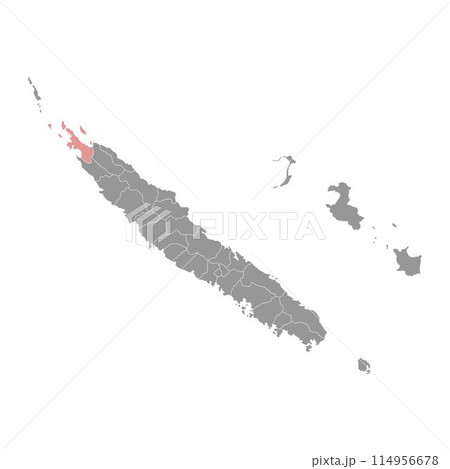 Poum commune map, administrative division of New Caledonia. Vector illustration. Poum commune map, administrative division of New Caledonia. Vector illustration. 114956678