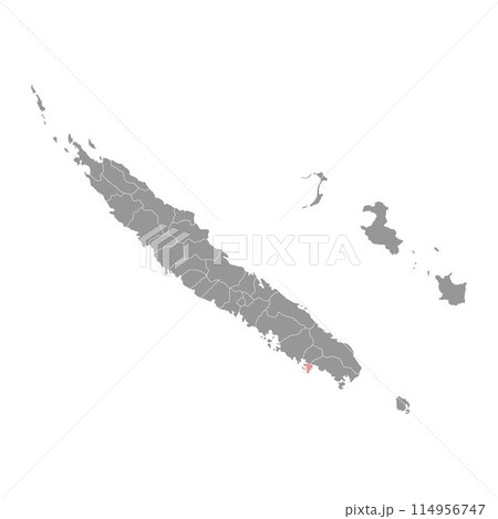Noumea commune map, administrative division of New Caledonia. Vector illustration. 114956747