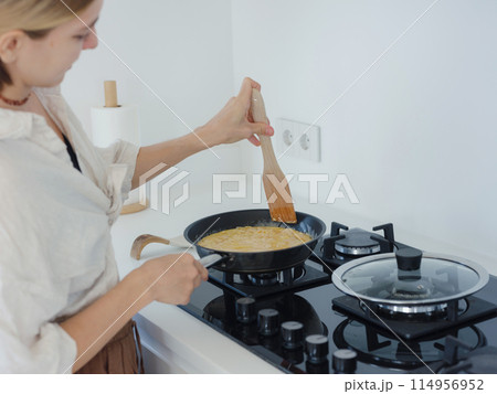 home work in white modern kitchen home work in white modern kitchen 114956952